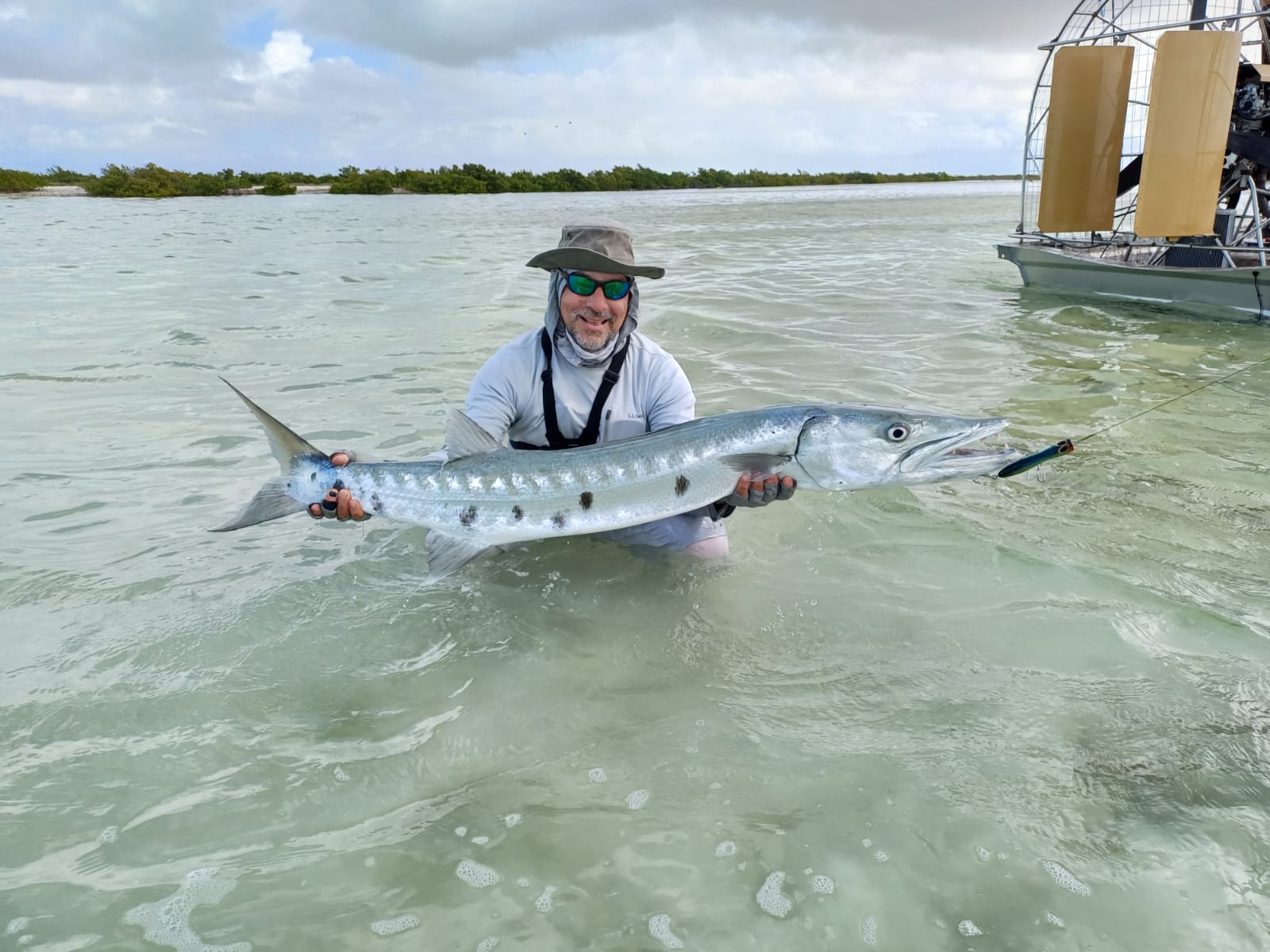 WhatsApp Image 2024-05-22 at 11.36.49 Bob Risica with a stunning 38lb Barracuda, East Caicos, May 5th 2024
